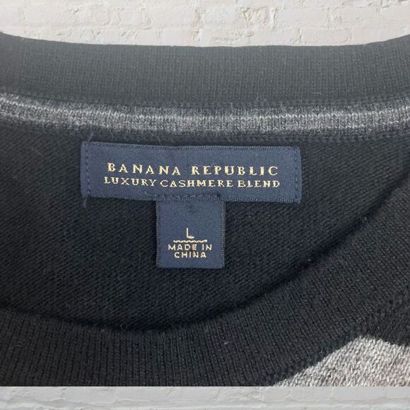 Banana Republic Luxury Cashmere Blend Stripe Sweater L - Picture 11 of 13